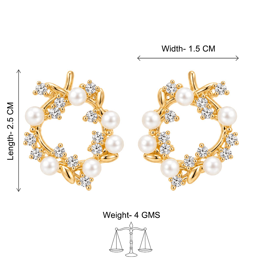 Golden Blossom Hoop Earrings