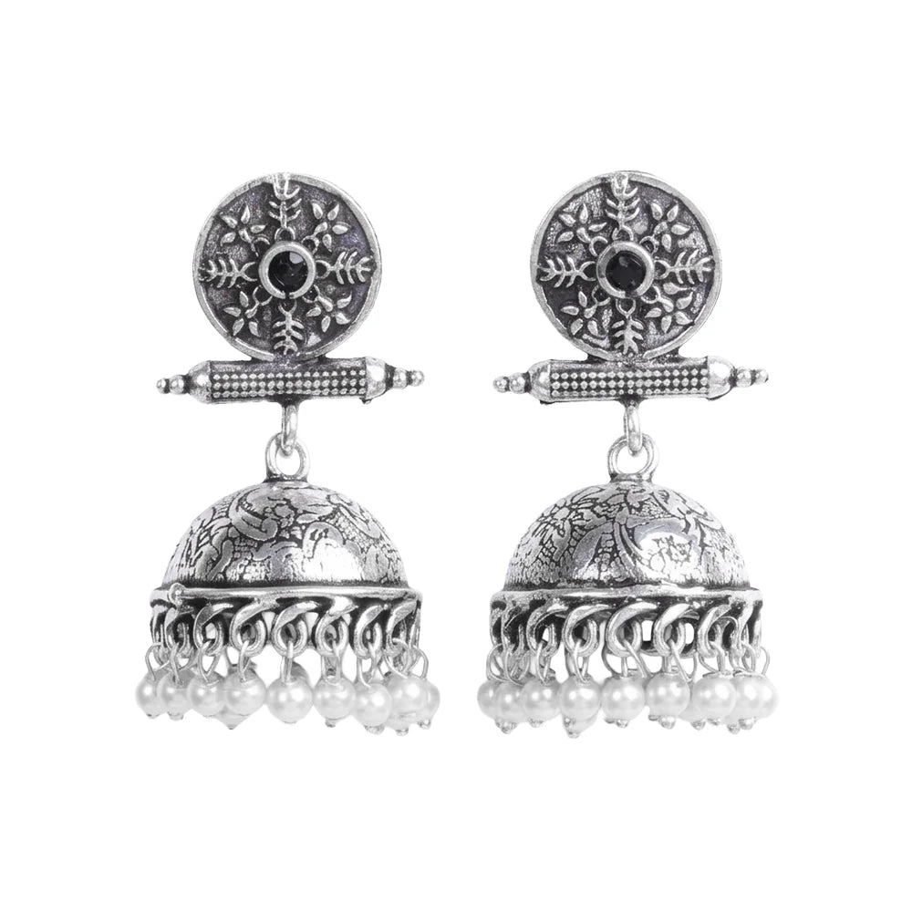 Dazzle Dash Jhumki earring (Mint) Charmbell earrings (Black) Combo set