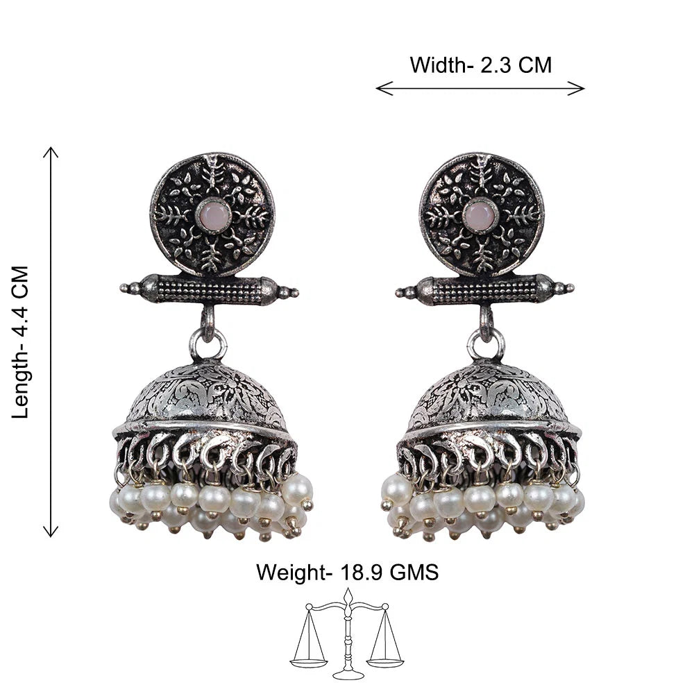 Kalash Kamal earring (Light Orange) Charmbell earrings (Light Orange) Combo set