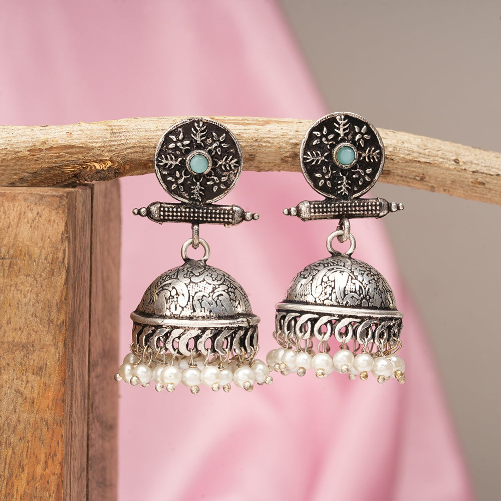 Charmbell jhumka earrings (Mint)