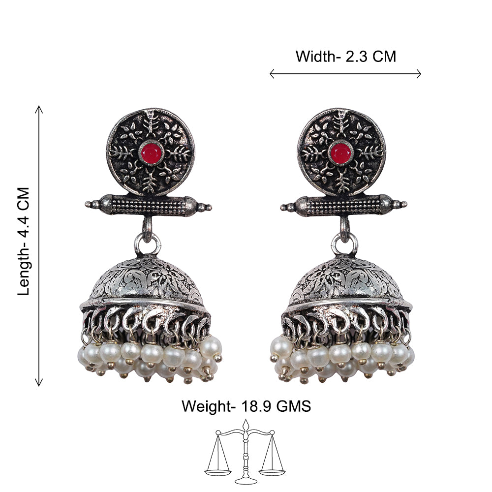 Charmbell earrings (Dark Red)