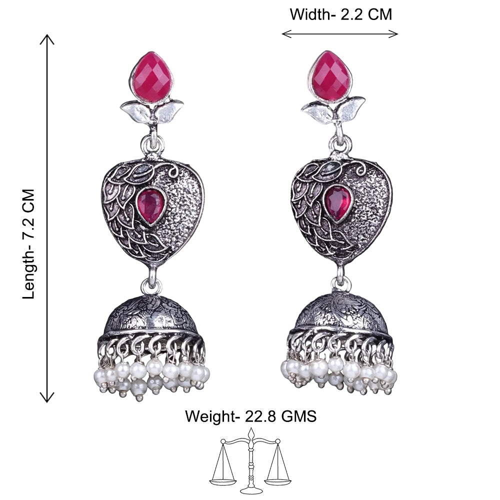 Bling & Swing Jhumka Earring (Red)