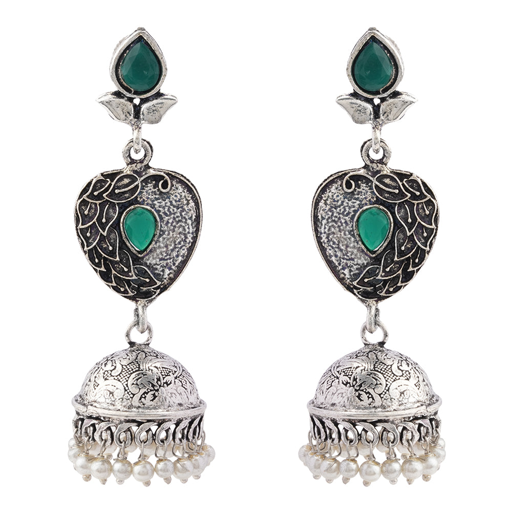 Bling & Swing Jhumka Earring (Green)
