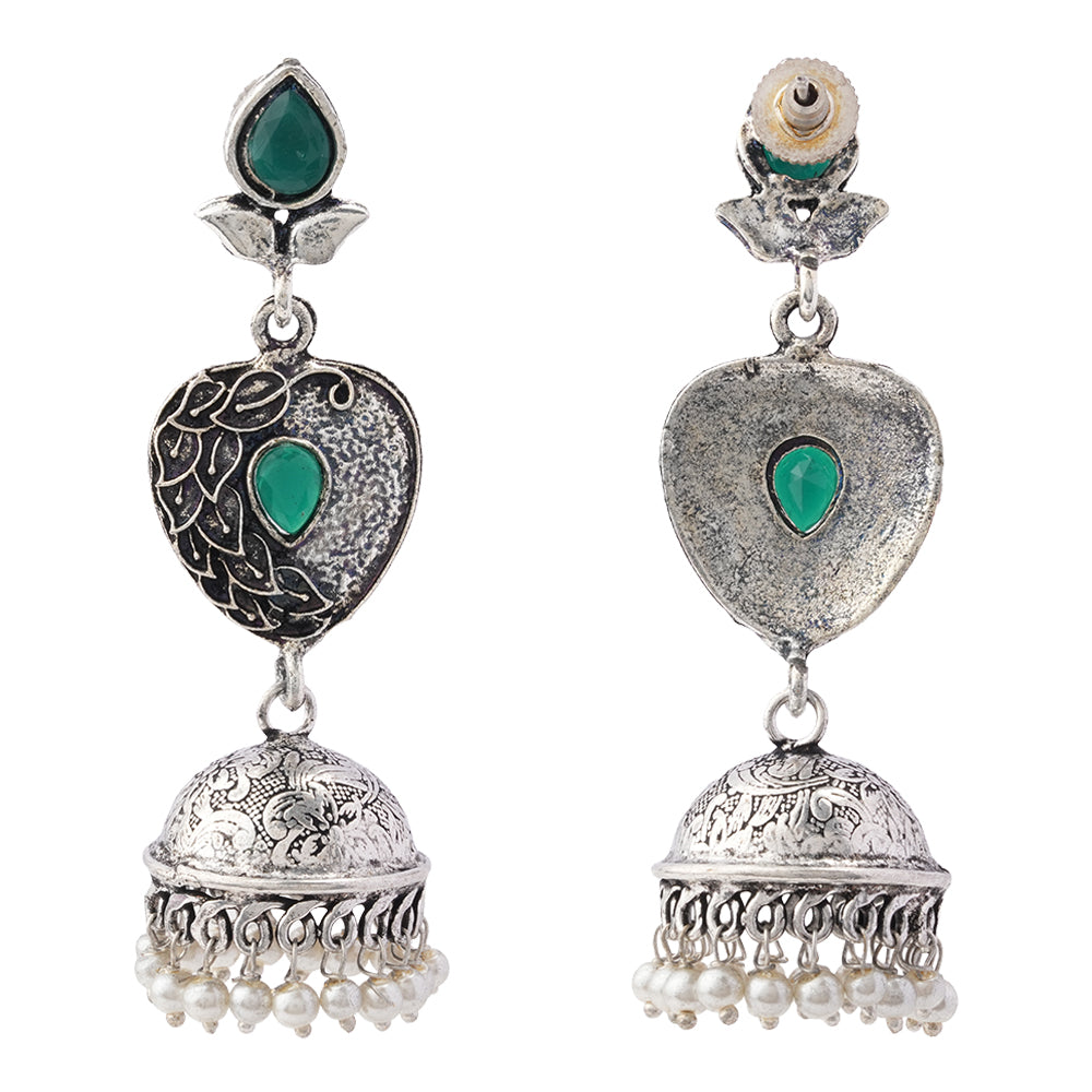 Bling & Swing Jhumka Earring (Green)
