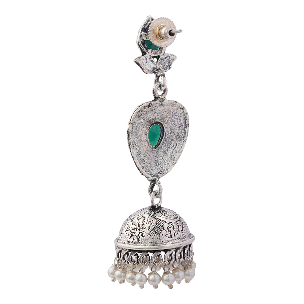 Bling & Swing Jhumka Earring (Green)