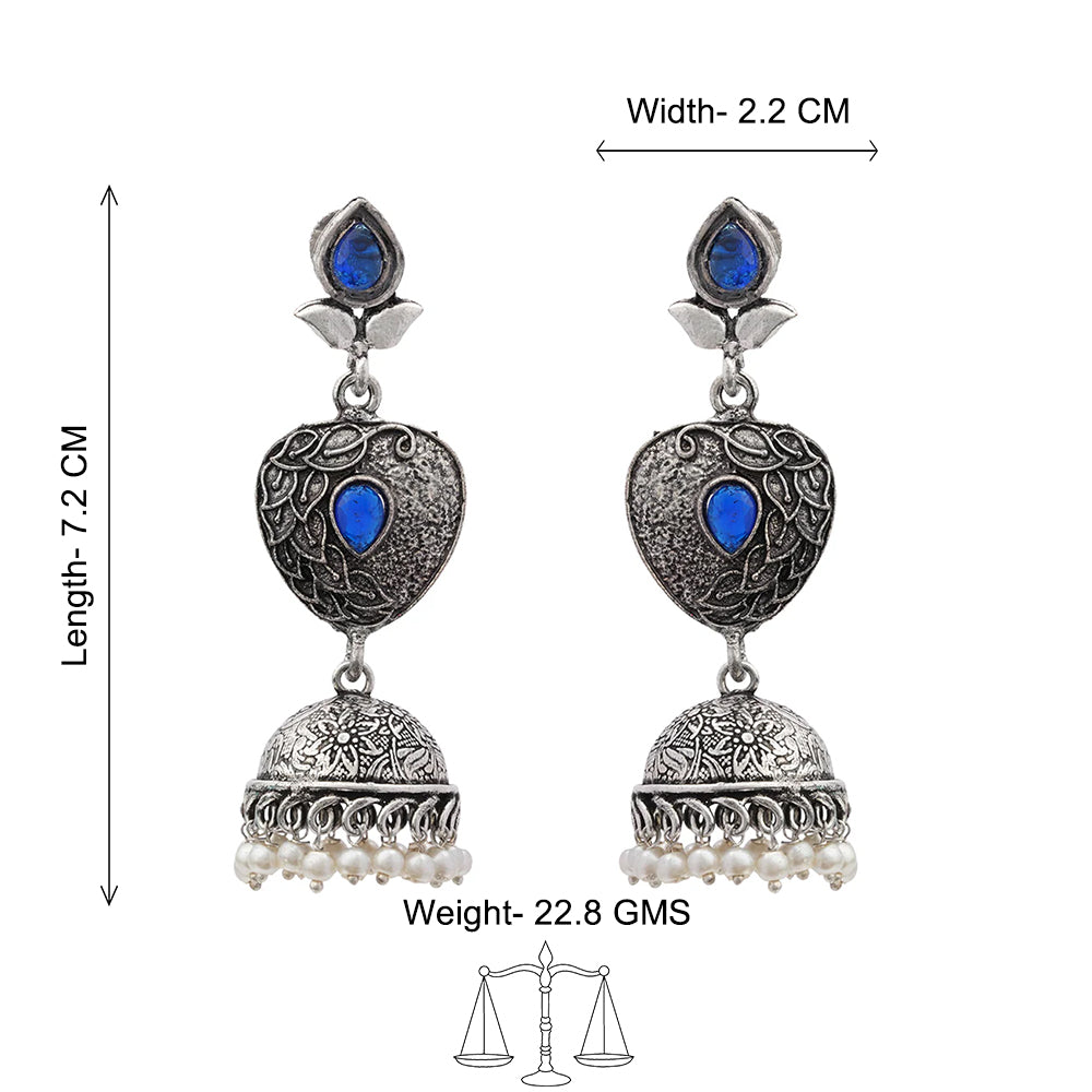 Bling & Swing Jhumka Earring (Blue)