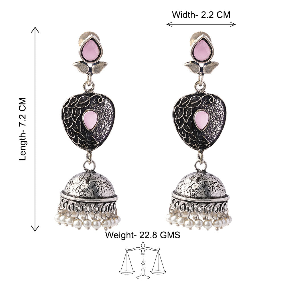 Bling & Swing Jhumka Earring (Baby Pink)