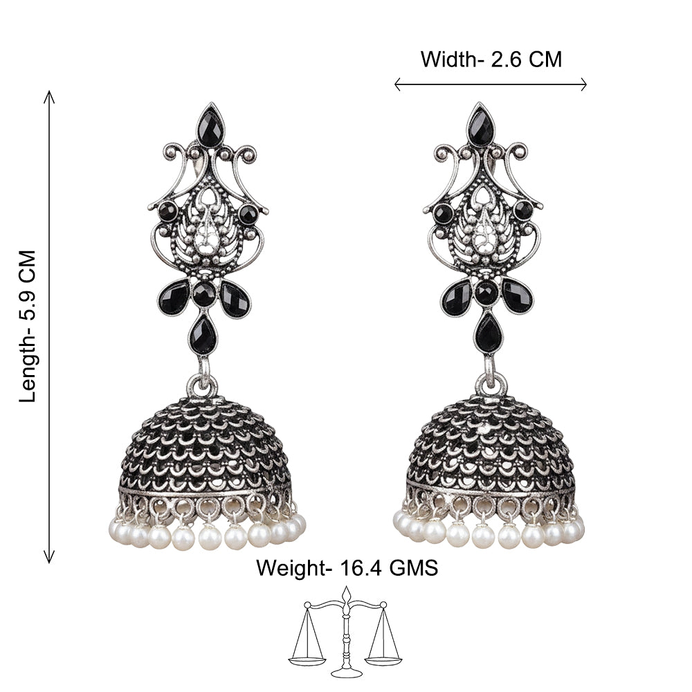 Kalash Kamal earring (Black)