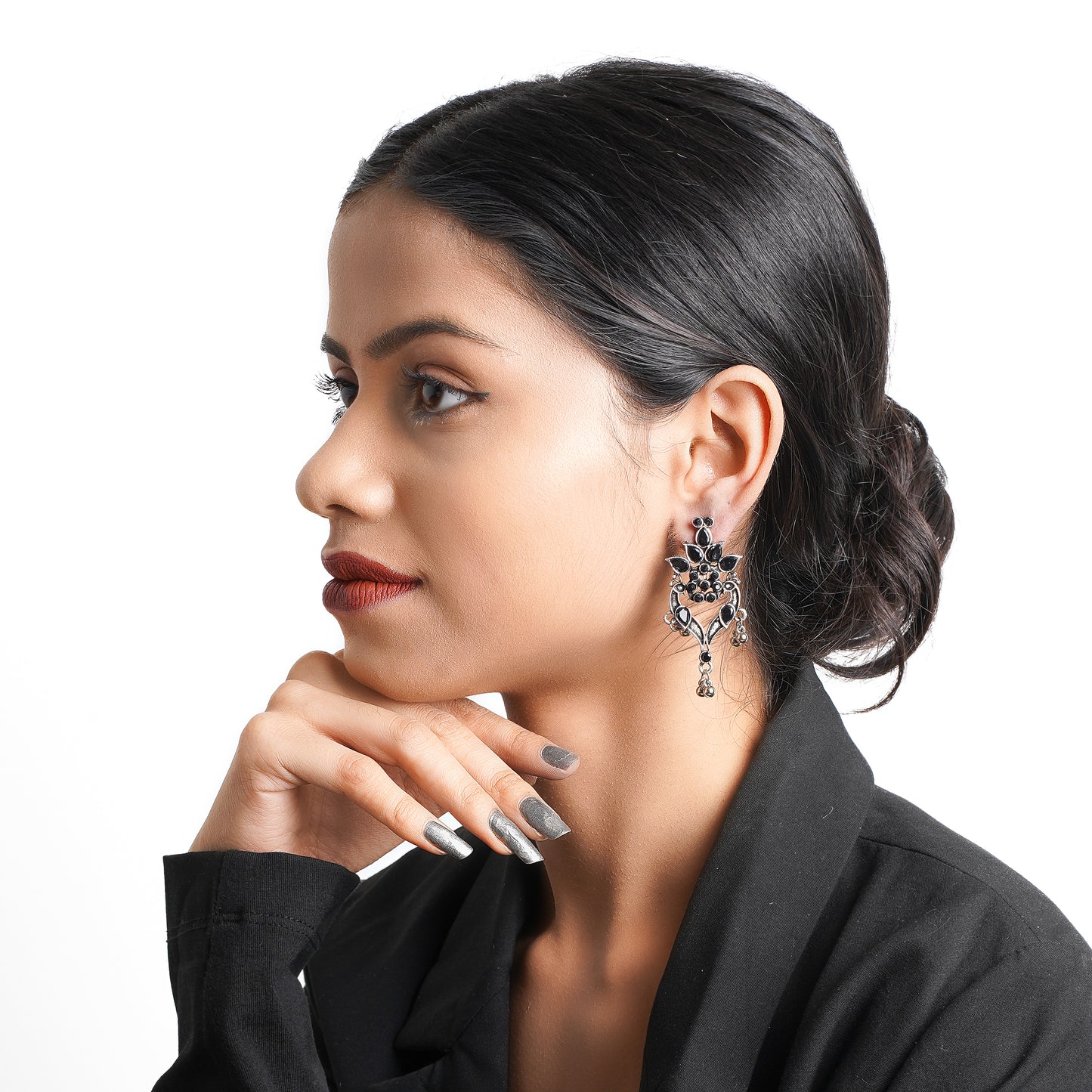 Tint and Twinkle danglers earrings (Green)