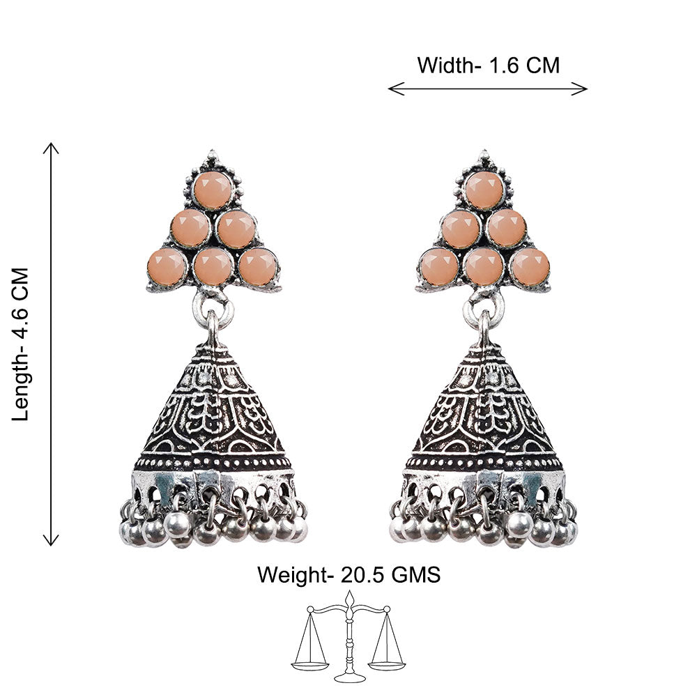 I-conical hanging Jhumki earrings (Light Orange)