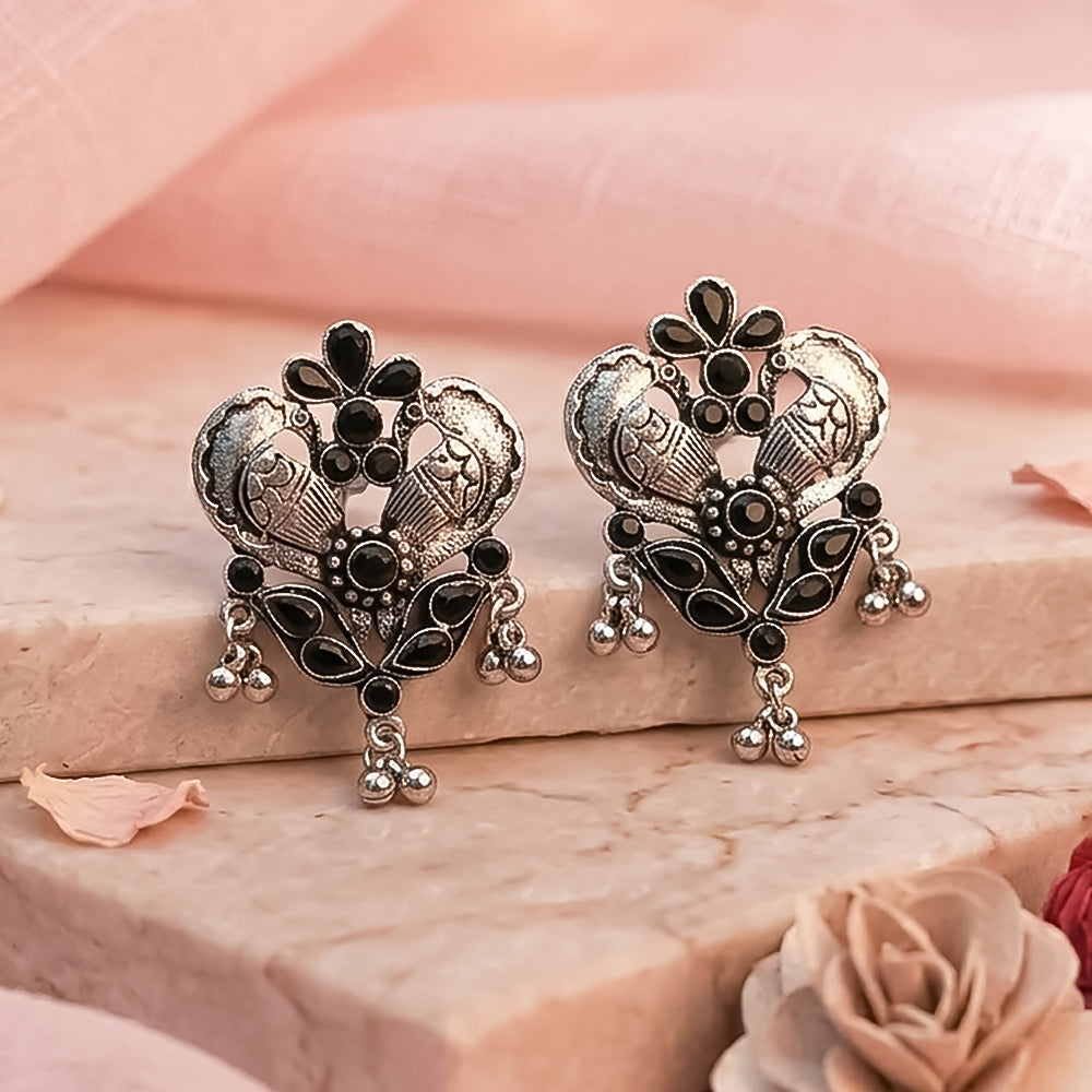 Bulbul Bling Party Studds earrings (Black)