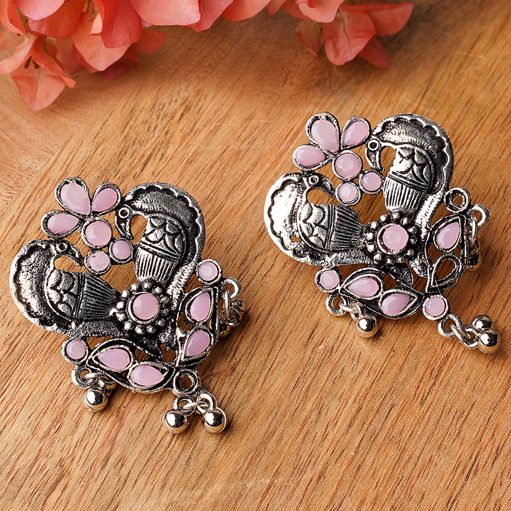 Bulbul Bling Party Studds earrings (Baby Pink)