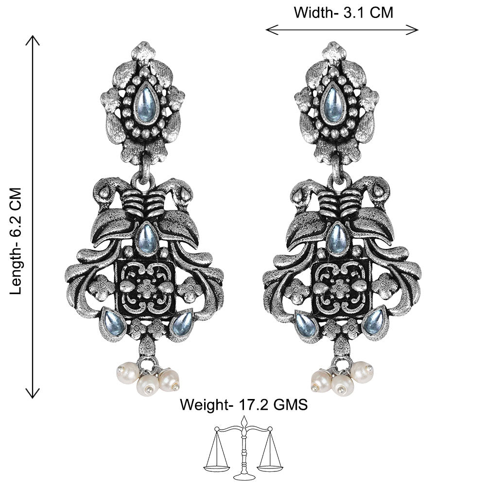 Feathered Grace dangler earrings (White)