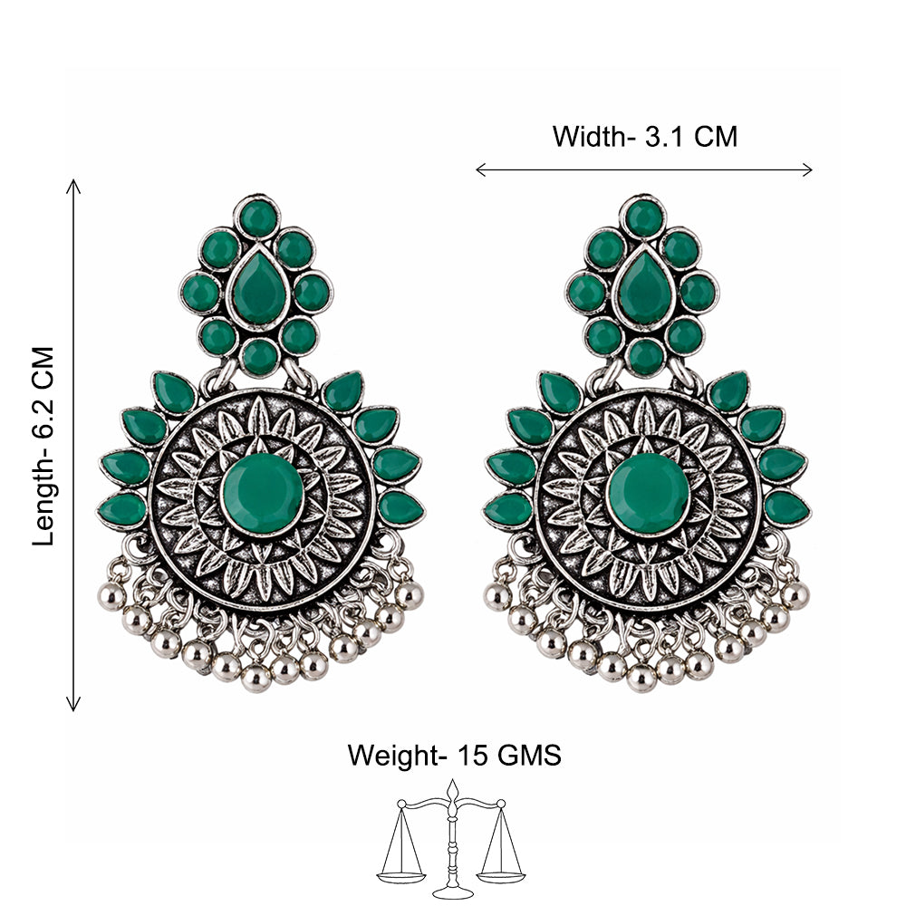 Timeless Royal dangler earring (Green)