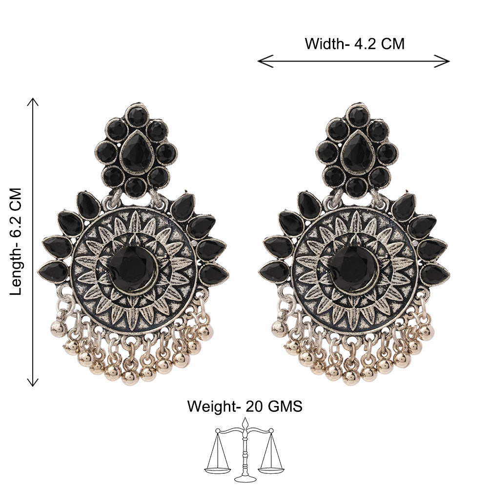 Timeless Royal dangler earring (Black)