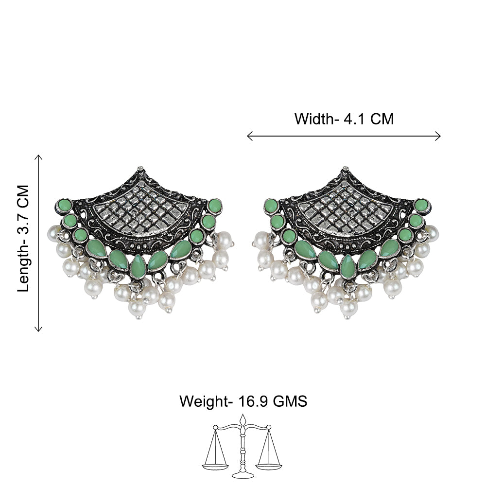 Royal Potli stud earrings (Pista)