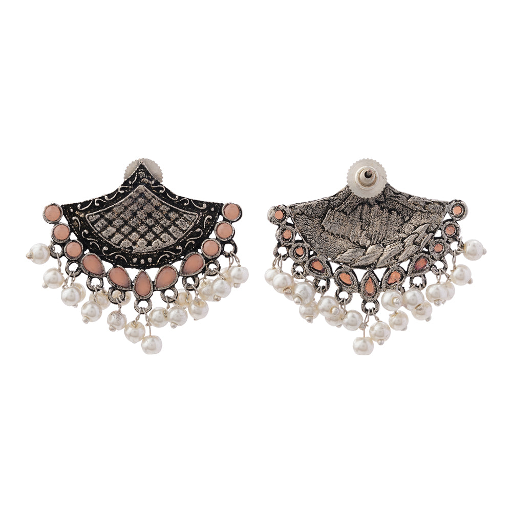 Royal Potli stud earrings (Light Orange)