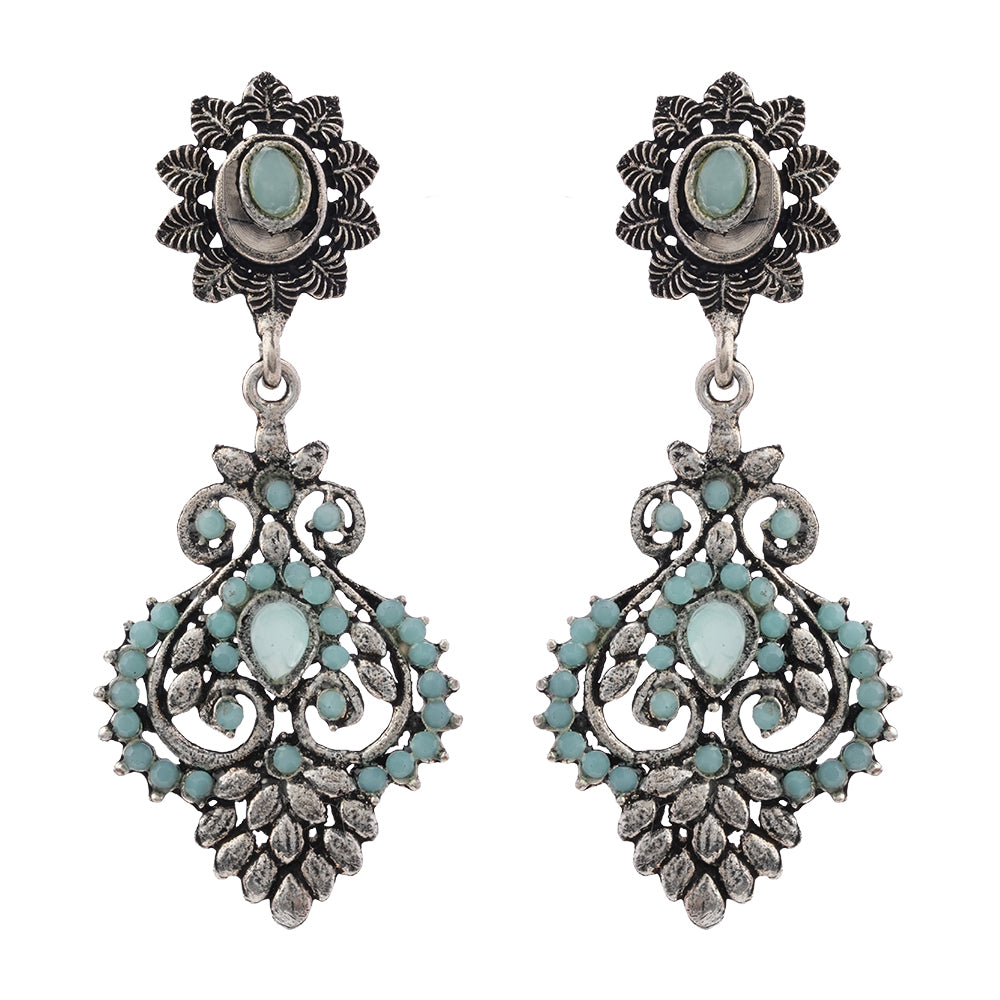 Heritage Paisley Dangler earrings (Mint)