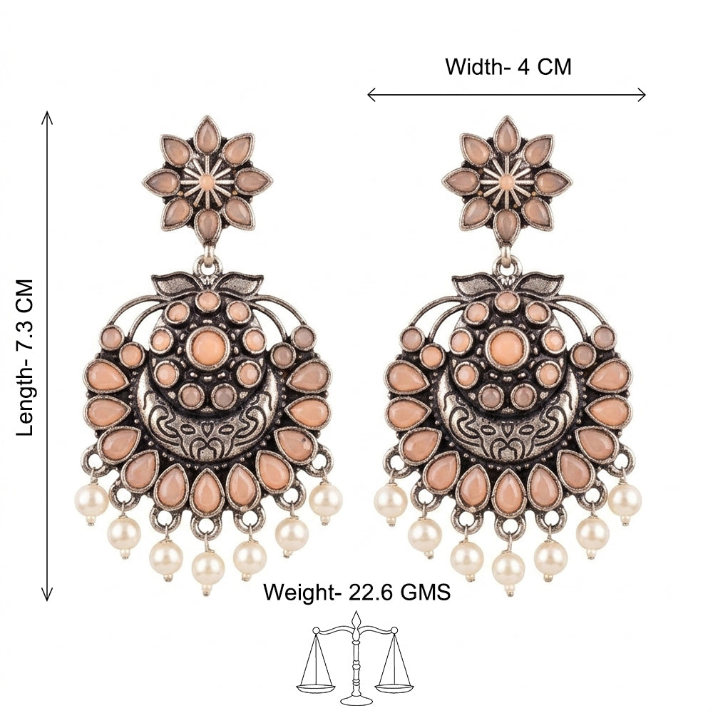 Little Petal dangler earrings (Light Orange)