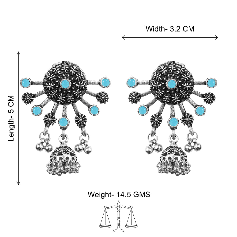 Slays and rays jhumki earrings (Mint)