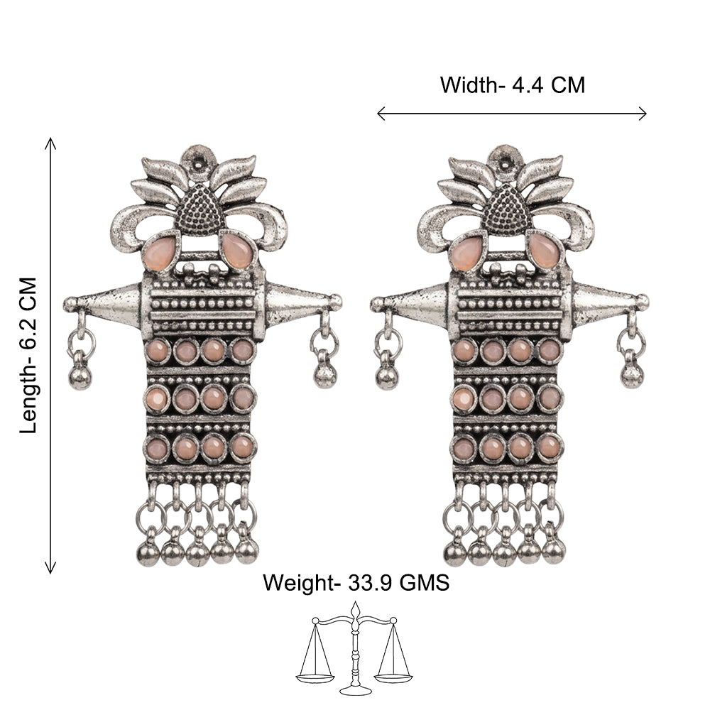 Bindaas Boho dangler earrings (Light Orange)