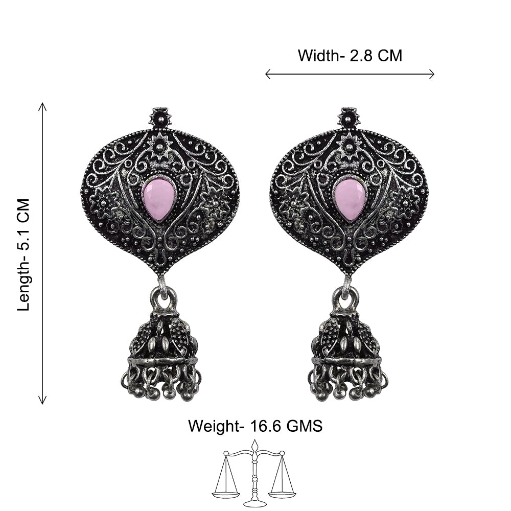 Pretty Petal Jhumki earrings (Baby Pink)