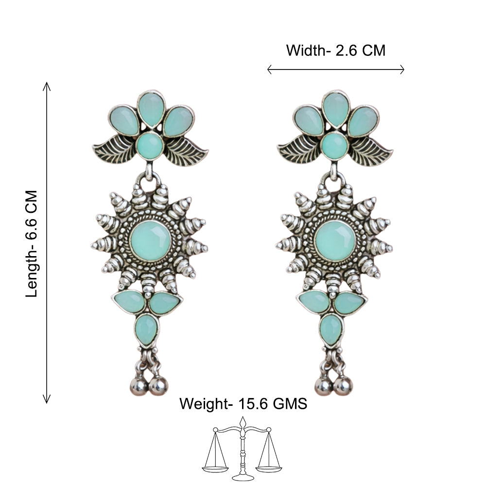 FloraSun dangler earrings (Mint)