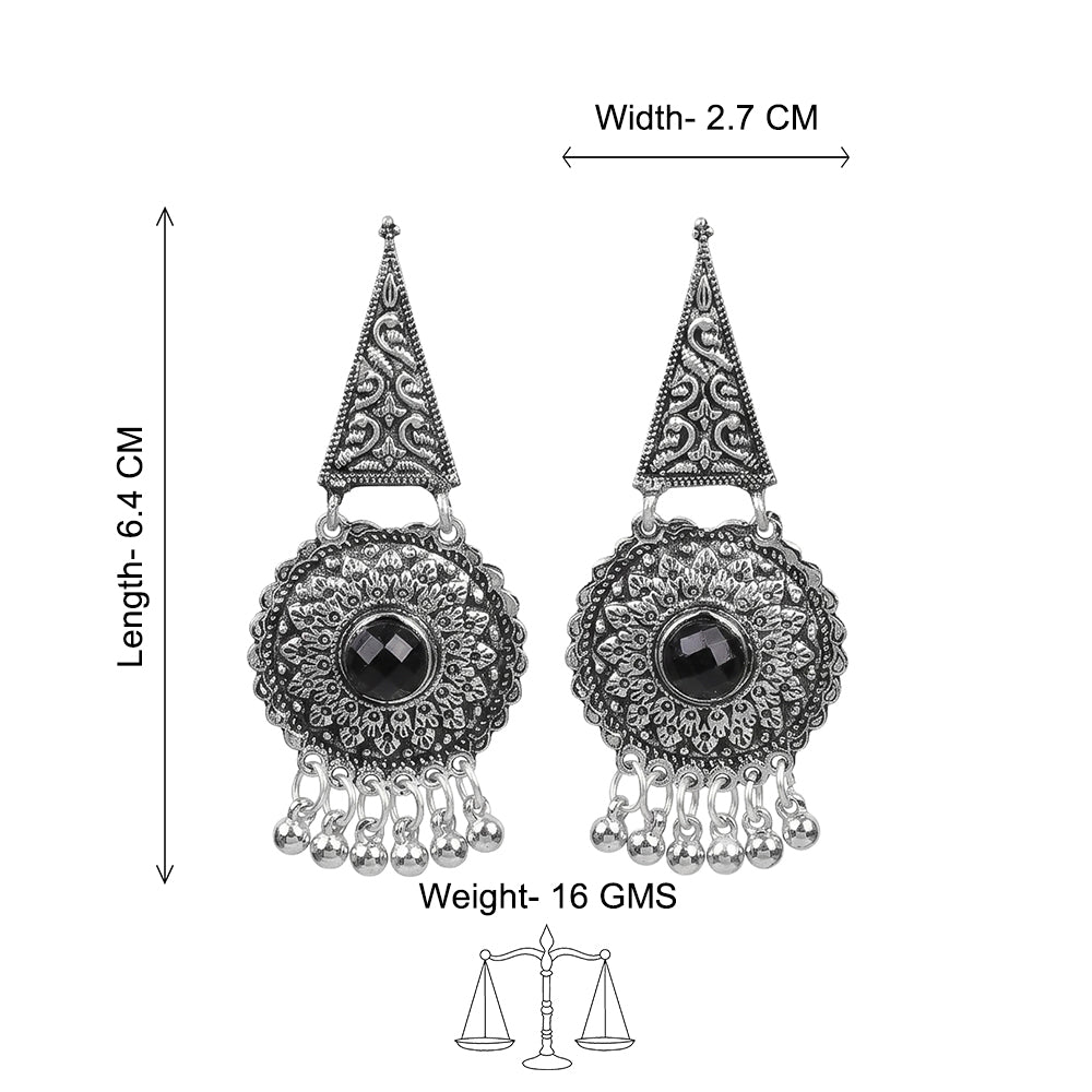 Shine Fine Dangler Earrings (Black)