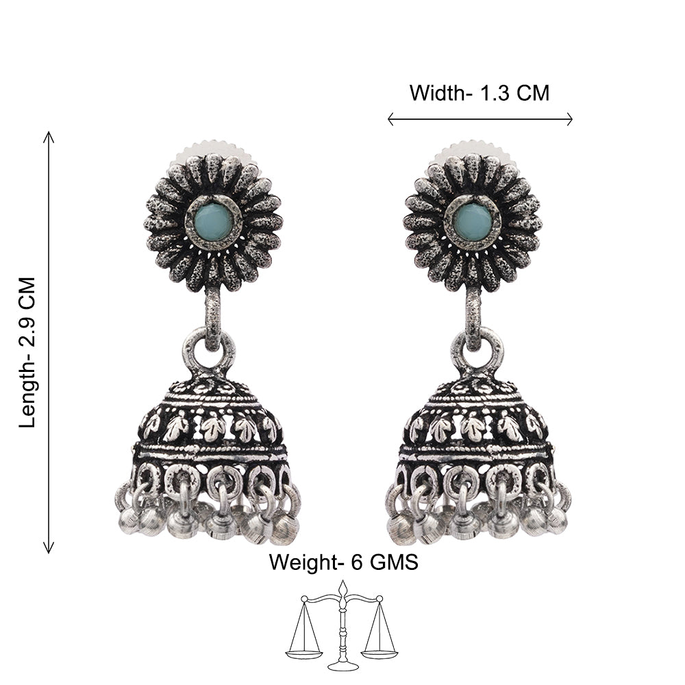 Garden gorgeousness Jhumki arrings (Mint)