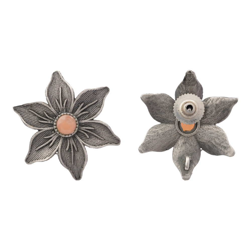 Minima-lily stud earrings (Light Orange)