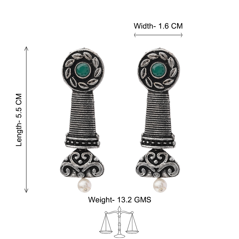 Shahi Trumpet stud earrings (Green)