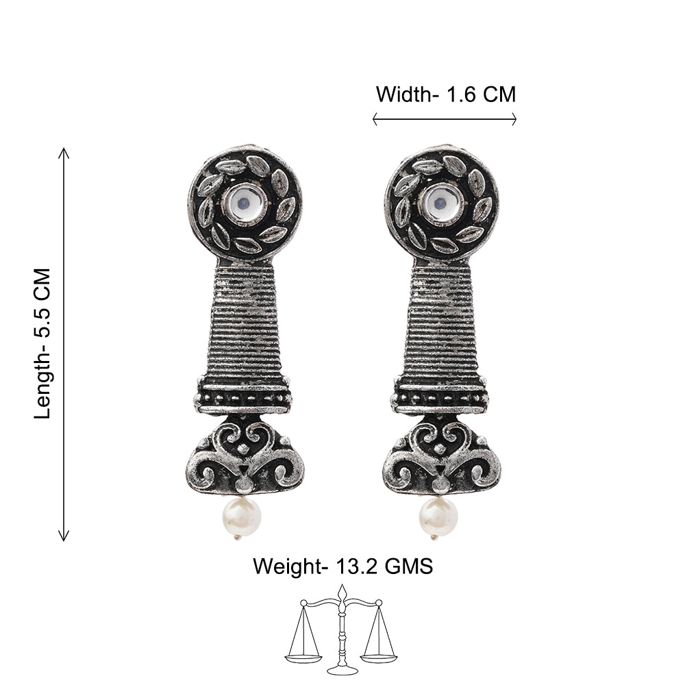 Shahi Trumpet stud earrings (White)