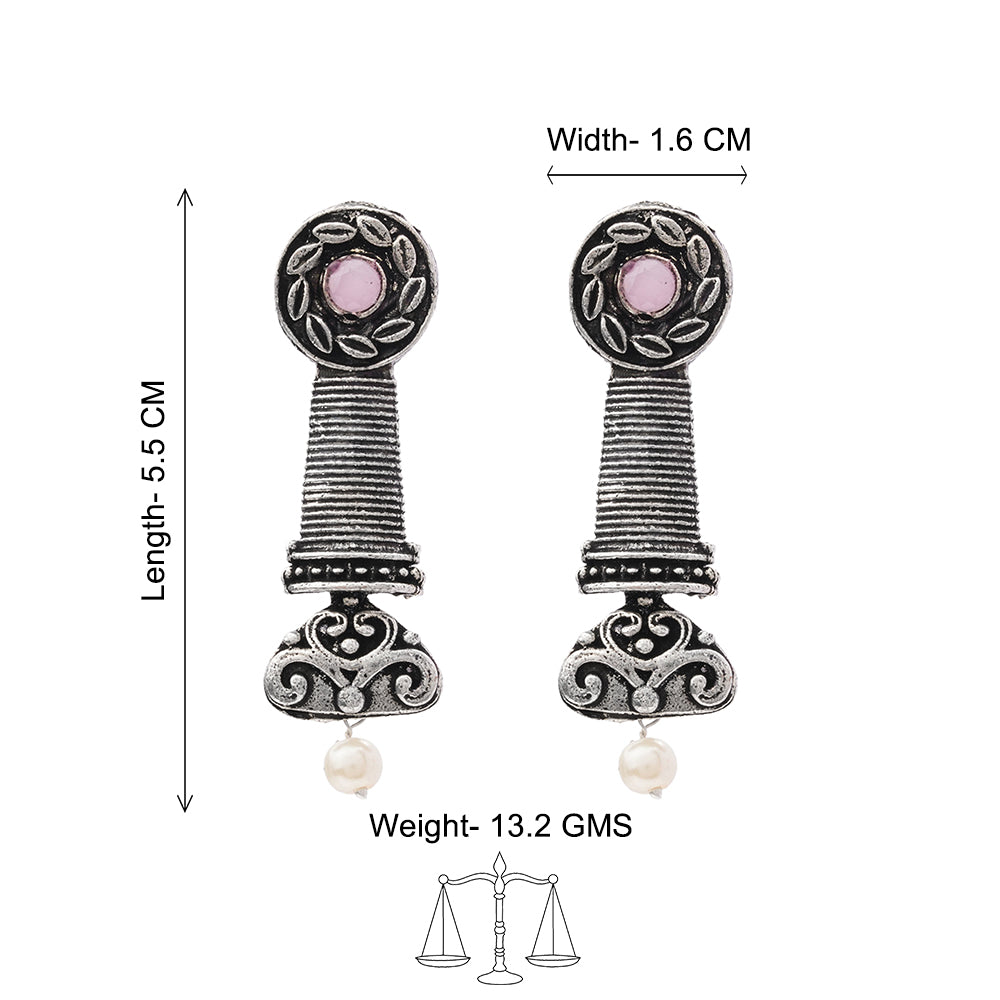 Shahi Trumpet stud earrings (Baby Pink)