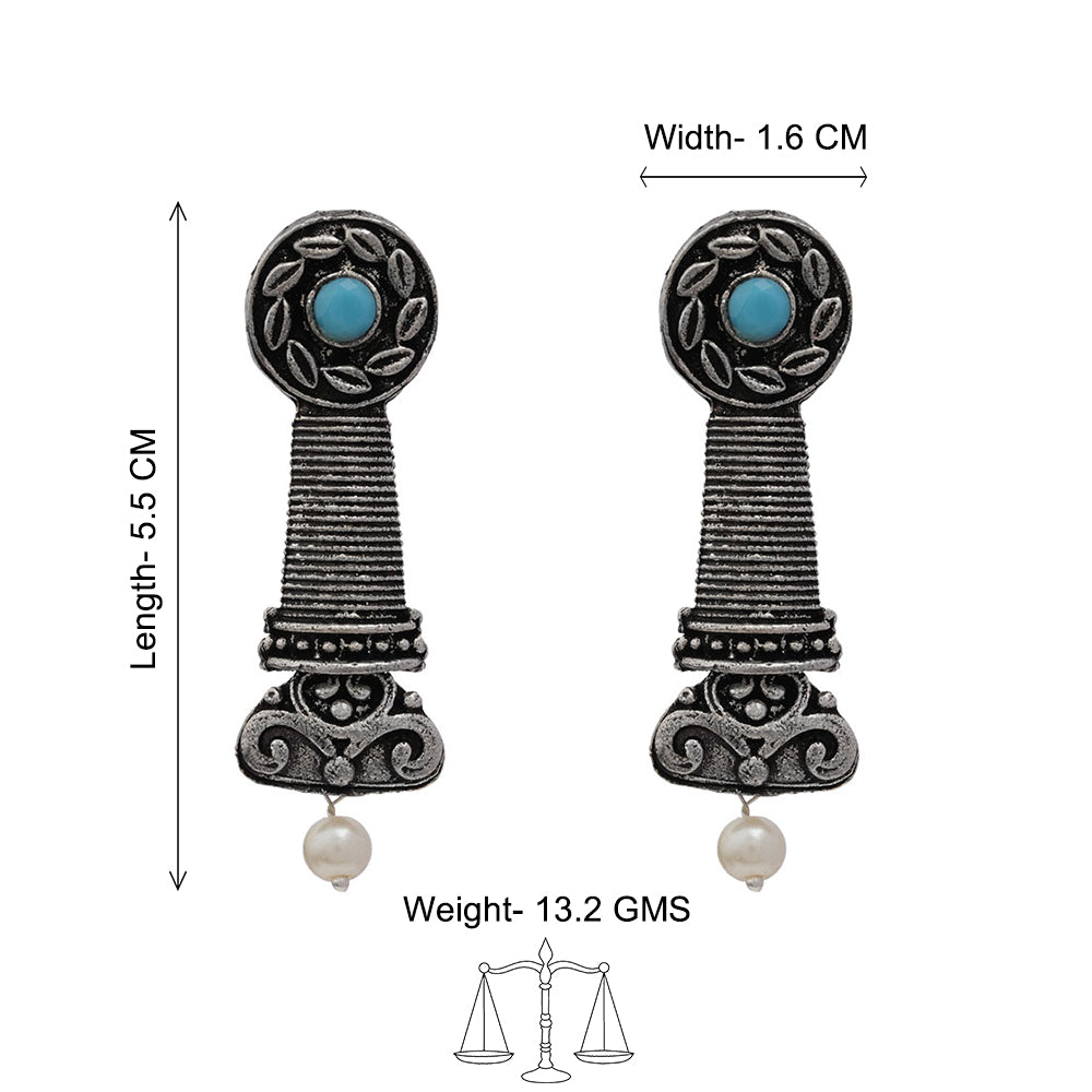 Shahi Trumpet stud earrings (Sky Blue)