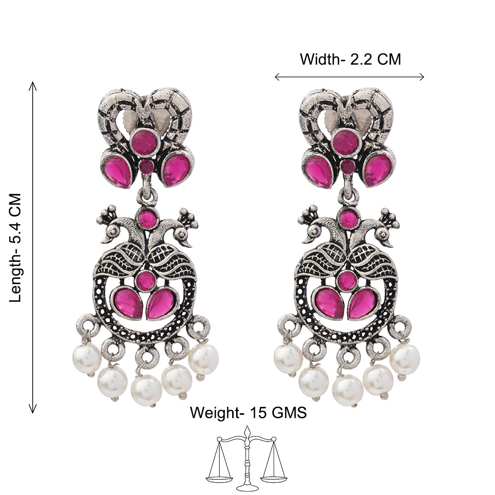 Neelkanth Dangler earrings (Red)