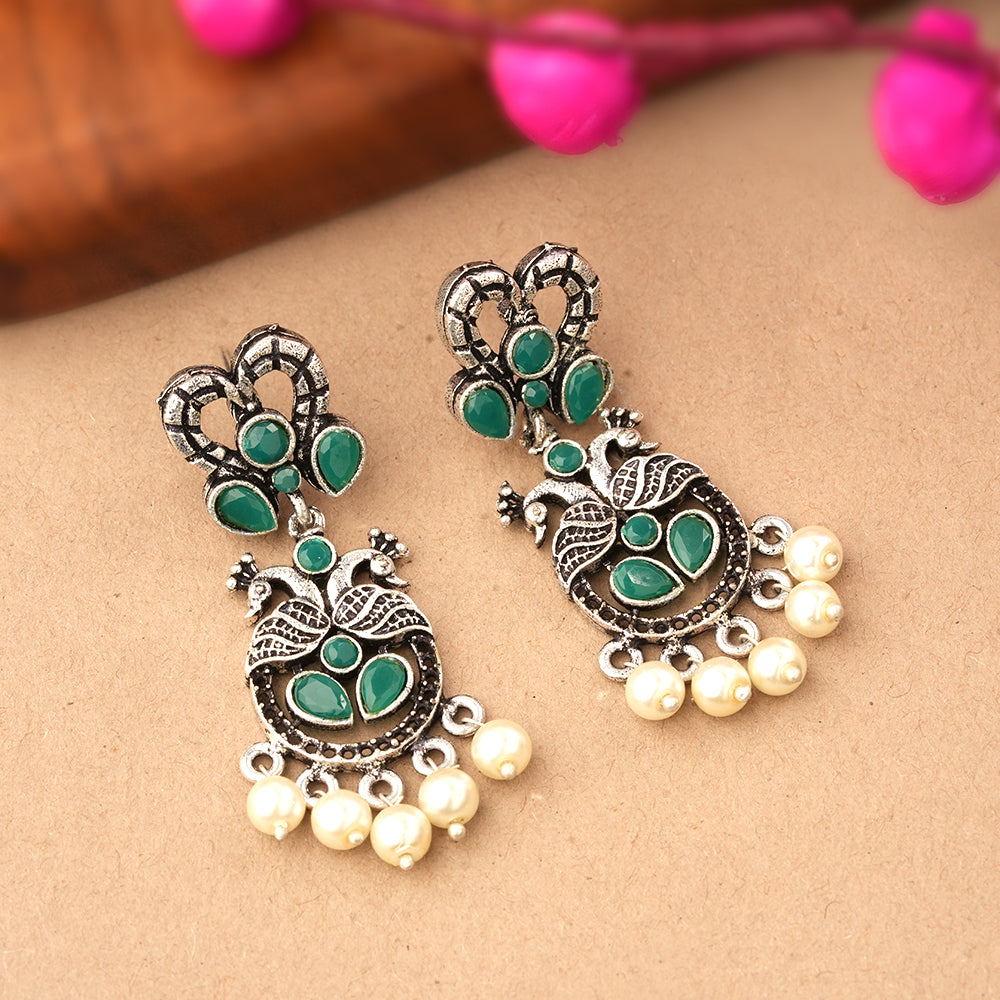 Neelkanth Dangler earrings (Green)
