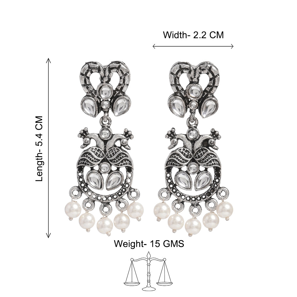 Neelkanth Dangler earrings (White)
