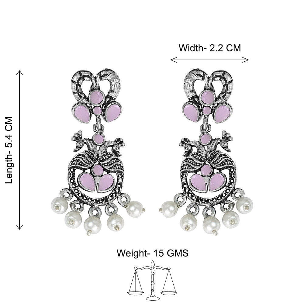 Neelkanth Dangler earrings (Baby Pink)