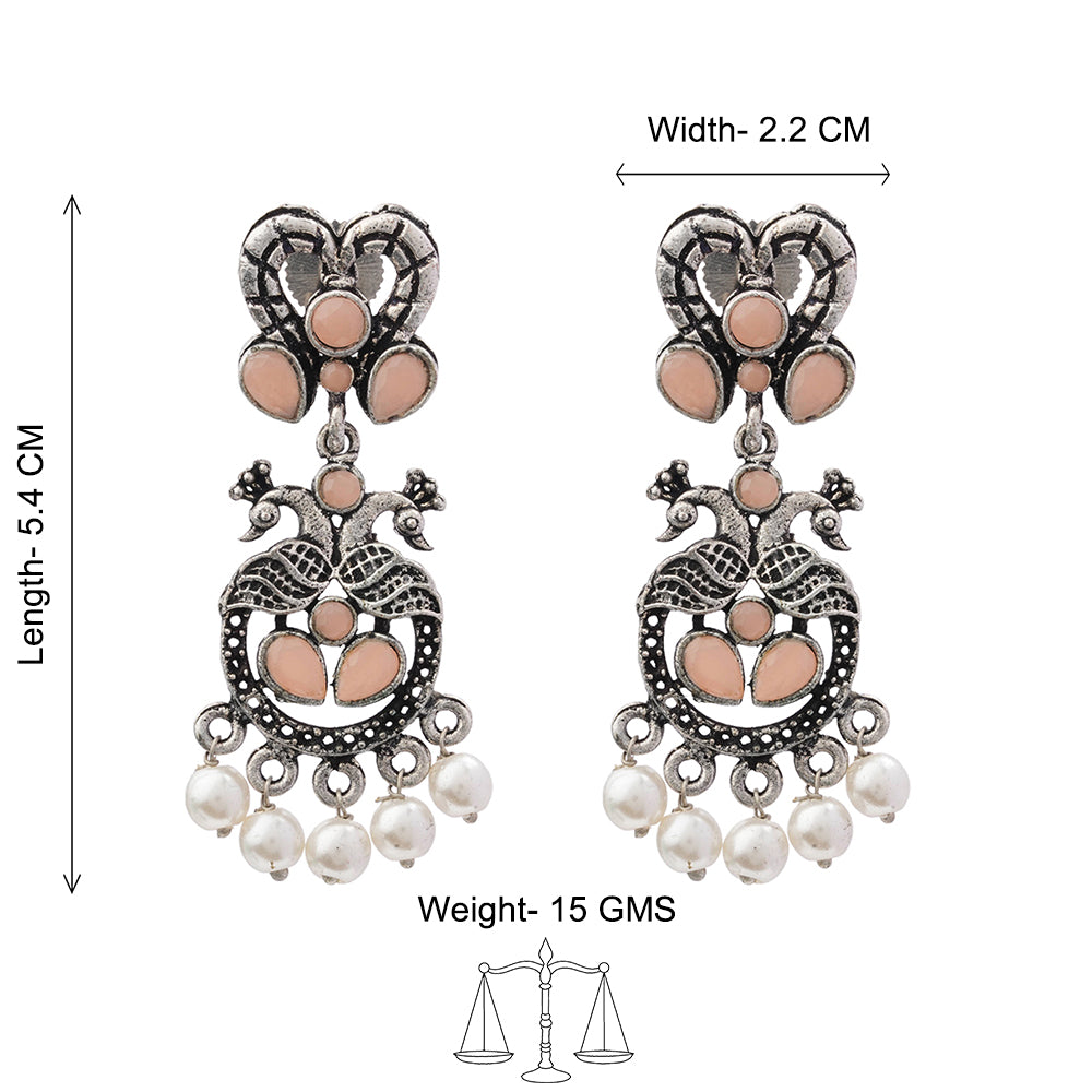 Neelkanth Dangler earrings (Light Orange)