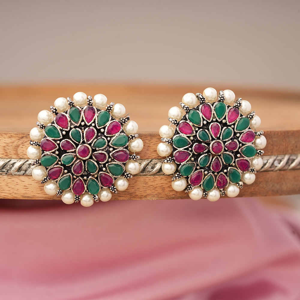 Desi Diva stud earring (Multicolored)