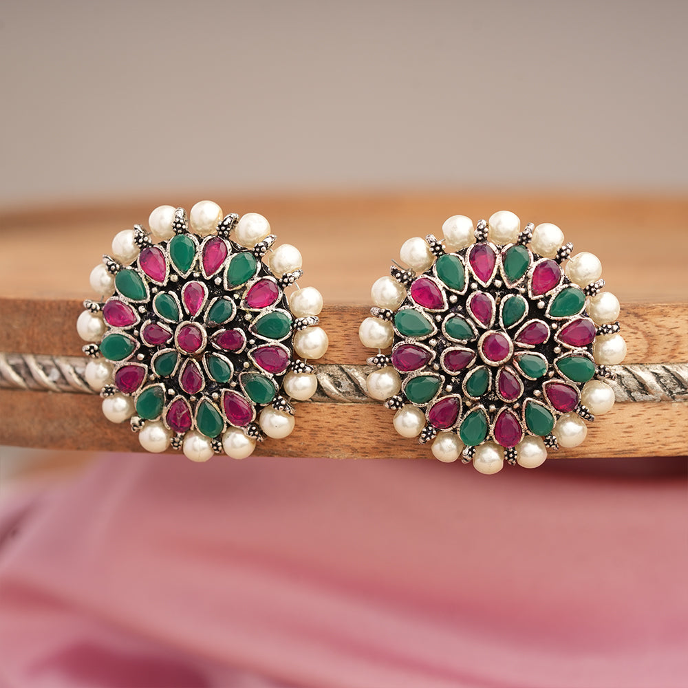 Desi Diva stud earring (Multicolored)