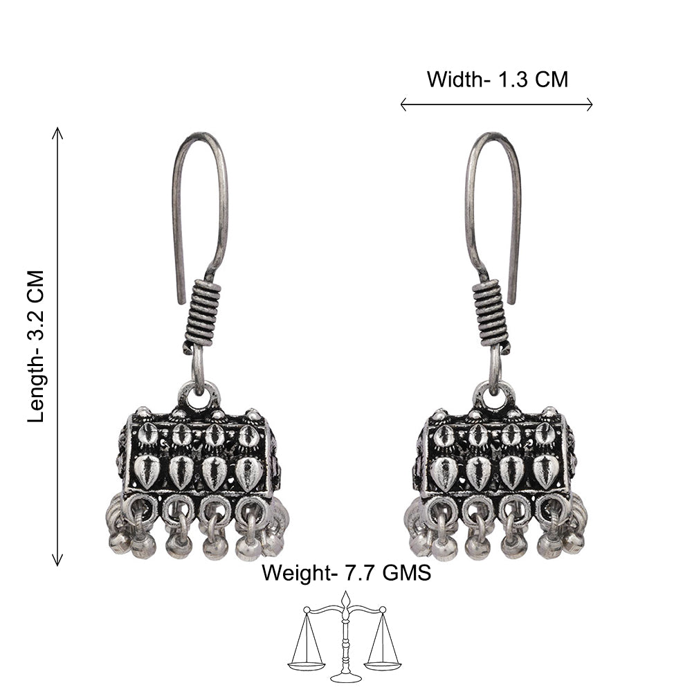 Tiny Twinkle jhumki earring (Silver)