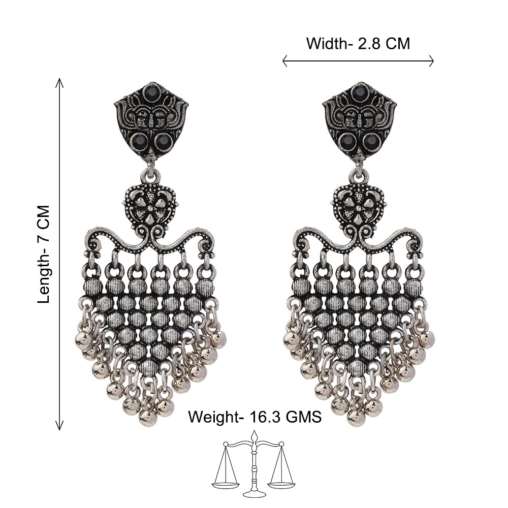 Chan-Chan ghunghroo dangler earring (Black)