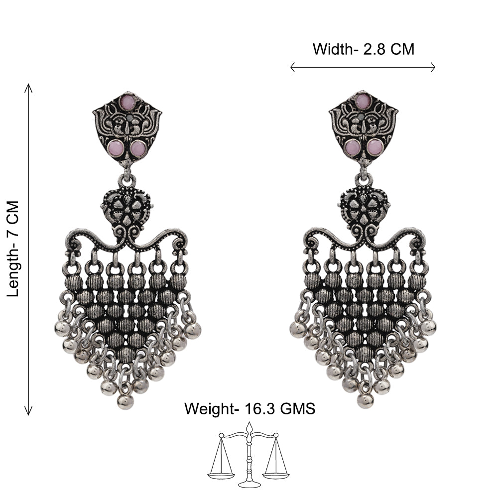 Chan-Chan ghunghroo dangler earring (Baby Pink)