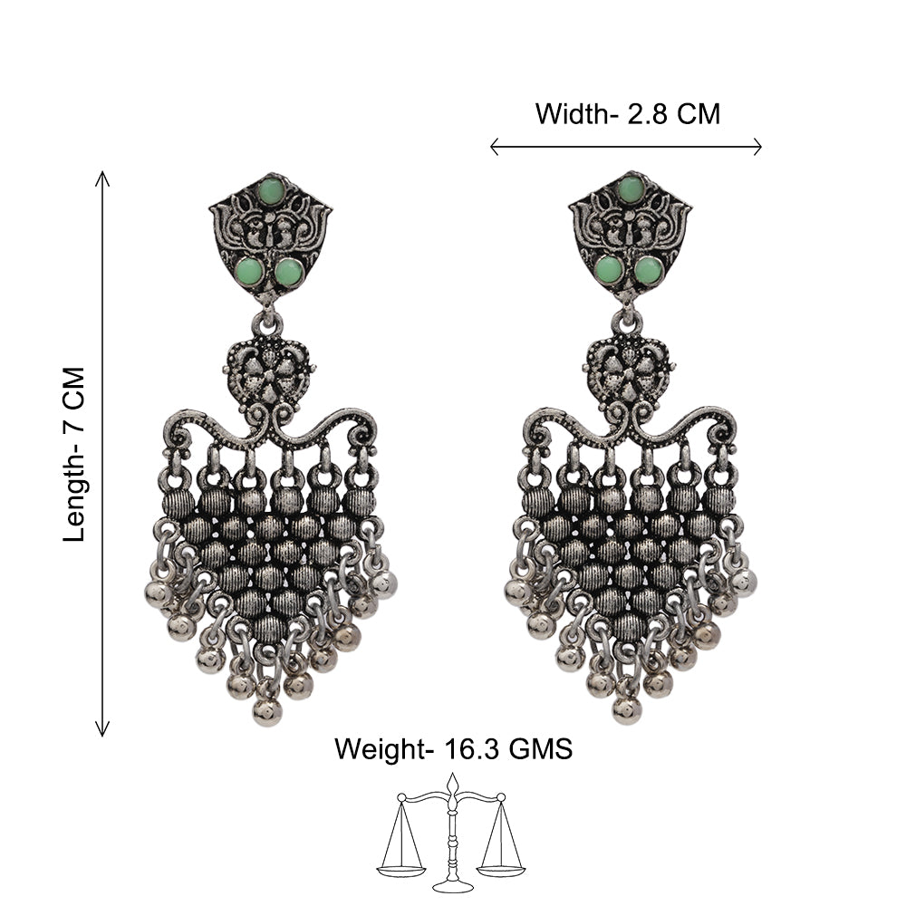 Chan-Chan ghunghroo dangler earring (Pista)