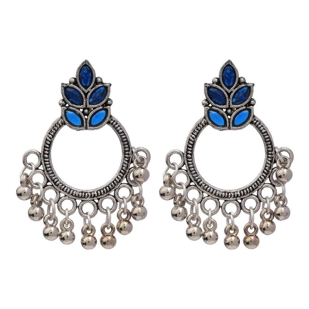 StylishKudi Oxidised Silver Jhumki&Stud Earring ComboSet for Women&girl