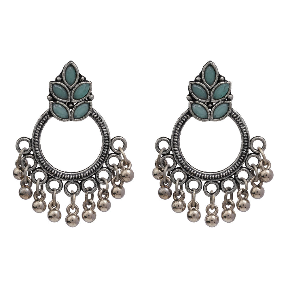 StylishKudi Oxidised Silver Jhumki&Stud Earring ComboSet for Women&girl