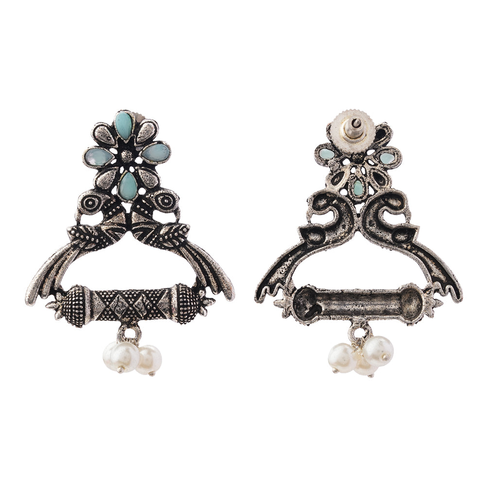 Tweet and bloom stud earring (Red)