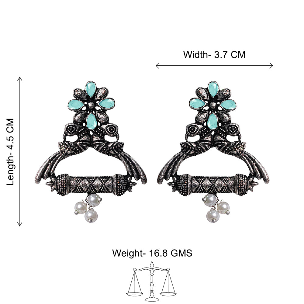 Tweet and bloom stud earring (Mint)
