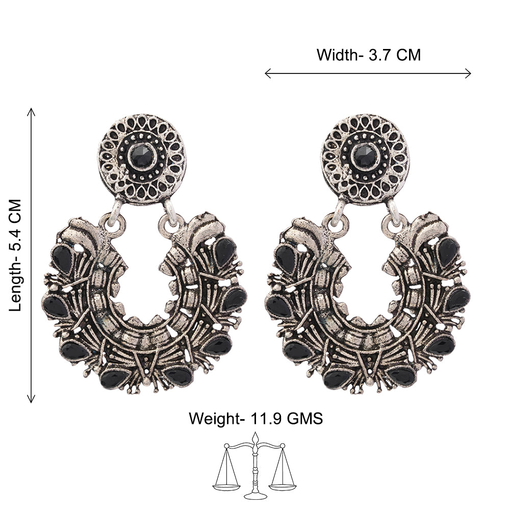 Diva Drops stud earrings (Black)